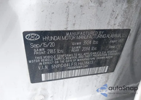 2020 Hyundai Elantra Sel from USA, damaged, VIN 5NPD84LF3LH628613